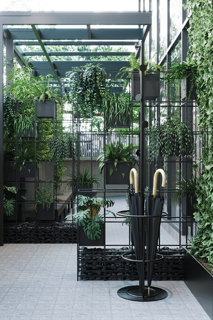 Tầng trệt tươi xanh văn phòng mgm - Bồ Công Anh